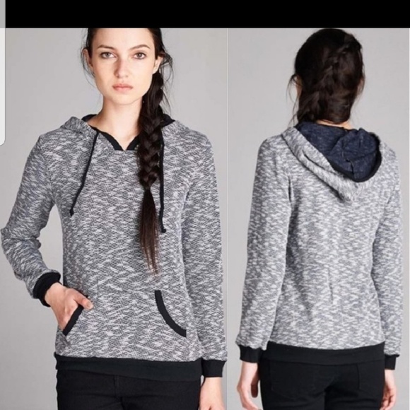 Charcoal Cotton Blend Hoodie - Picture 1 of 2